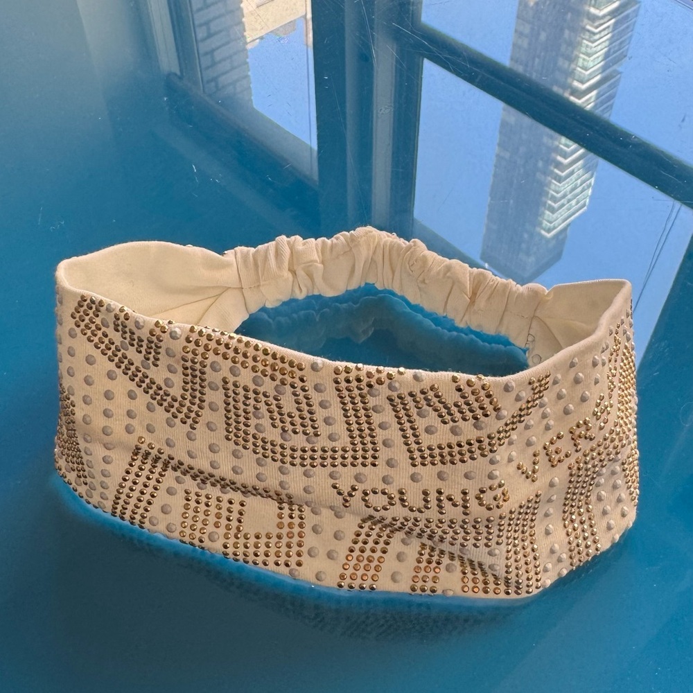 Versace White and Gold Studded girls Headband